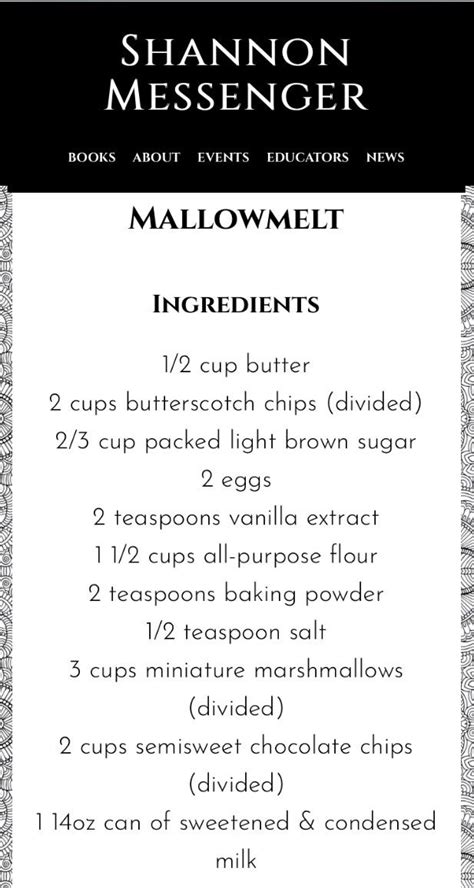 shannon messenger recipes.